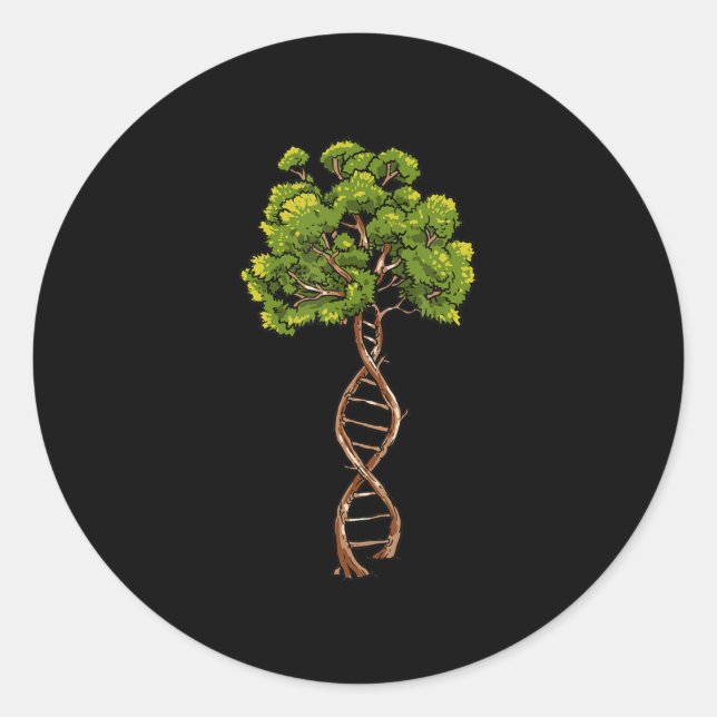Dna Tree Of Life Science Genetics Biology Environm Classic Round Sticker (Front)