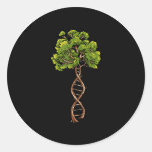 Dna Tree Of Life Science Genetics Biology Environm Classic Round Sticker