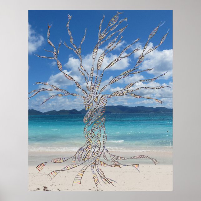 DNA TREE or Tree of Life at beach POSTER (Front)