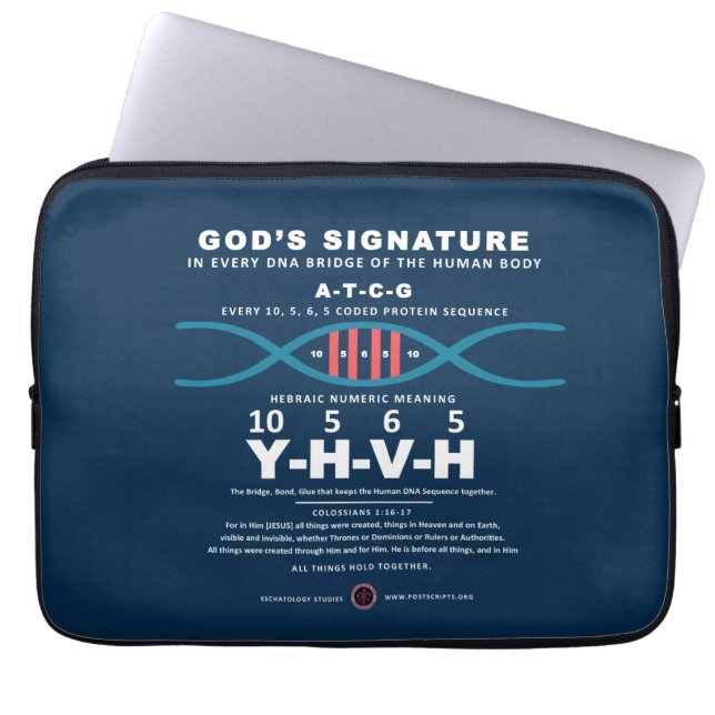 DNA-YHVH Code Laptop Sleeve (Front)