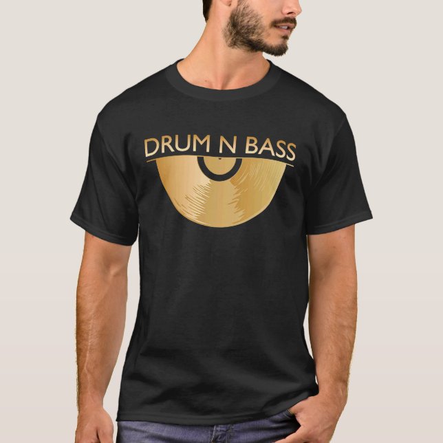 DNB Musik 190 bpm Vynil Plate Drum n Bass T-Shirt (Front)