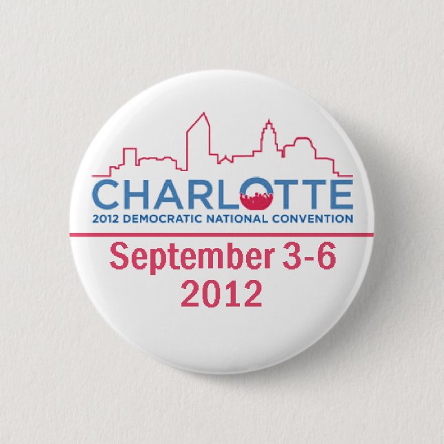 DNC Convention 6 Cm Round Badge (Front)