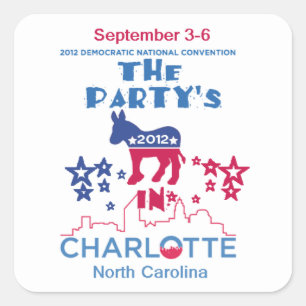 DNC Convention Square Sticker