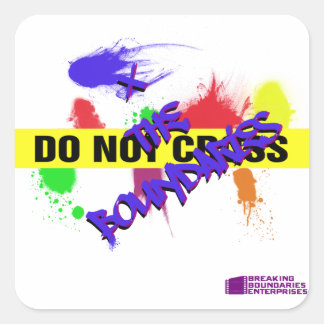 DNC/XtheBoundaries Square Stickers, Glossy Sticker