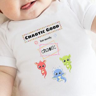 DnD Baby- Chaotic Good But mostly Chaotic Baby Bodysuit