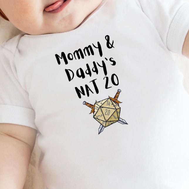 DnD Baby - Mummy & Daddy's Nat 20 Bodysuit (Creator Uploaded)
