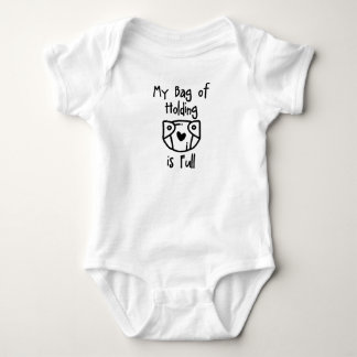 Dnd Baby Shirt- "My Bag of Holding is Full" Bodysuit