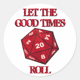 DnD Dice Classic Round Sticker