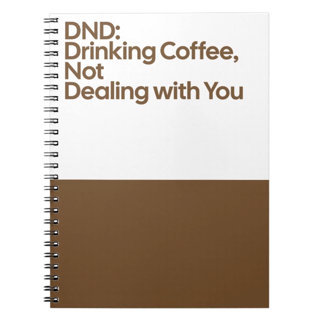 DND Drinking Coffee Notebook (Front)