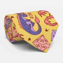 DnD NeckTie, D20 Dice Pattern, Dungeon Master Gift