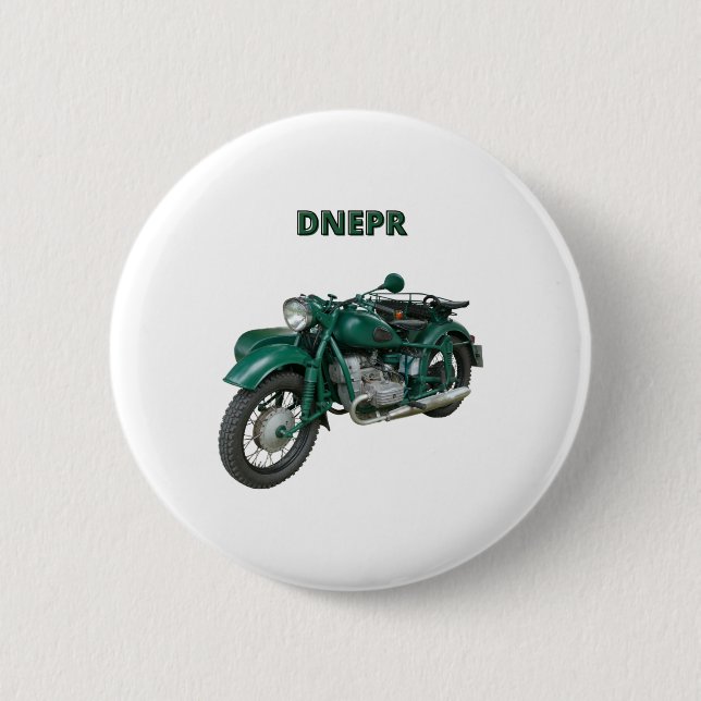Dnepr Motorcycle 6 Cm Round Badge (Front)
