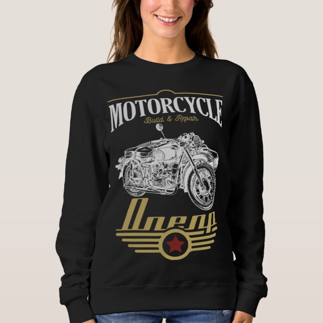 Dnepr Motorcycle Offroad Motorcycle Rider Sweatshirt (Front)