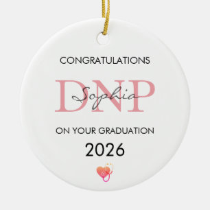 DNP Graduation Personalised Name Class of 2026 Ceramic Ornament