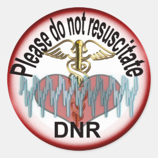 DNR alert Classic Round Sticker