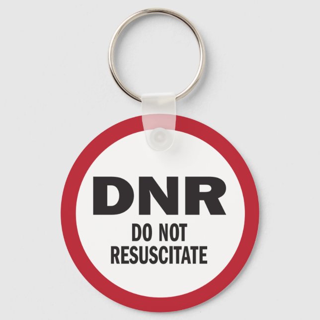 DNR Do Not Resuscitate medical Key Ring (Front)