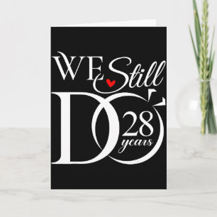 Do 28 years funny couple 28th wedding anniversary card