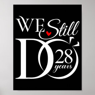 Do 28 years funny couple 28th wedding anniversary poster