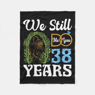 Do 38 Years Happy 38th Wedding Anniversary Couples Fleece Blanket