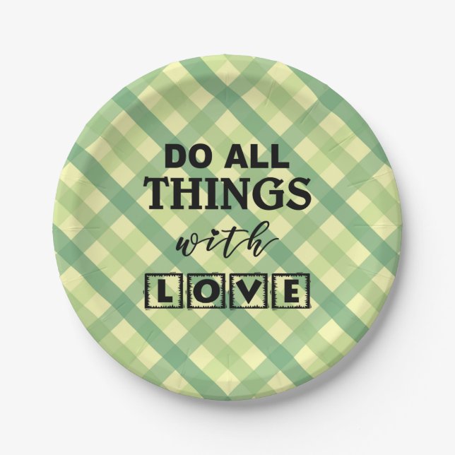 DO ALL THINGS WITH LOVE! PAPER PLATE (Front)