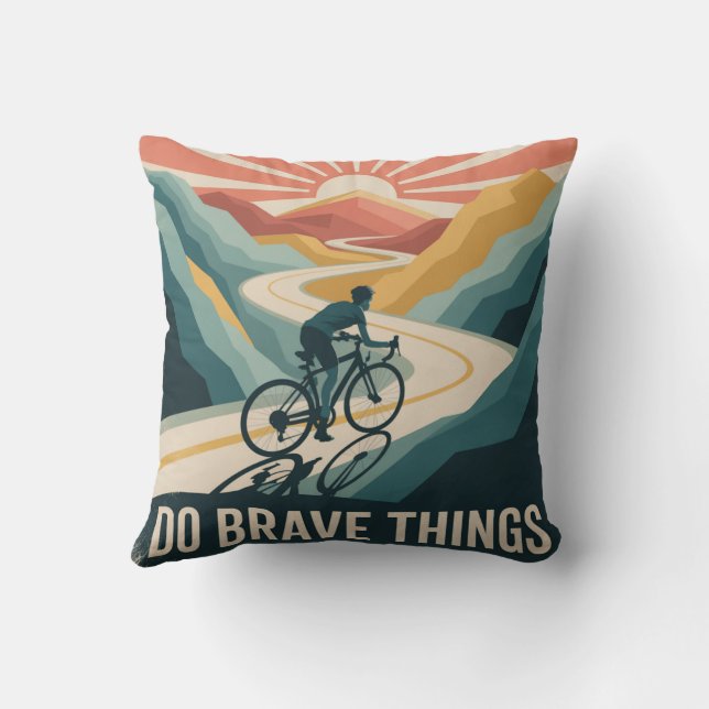 Do Brave Things Cushion (Back)