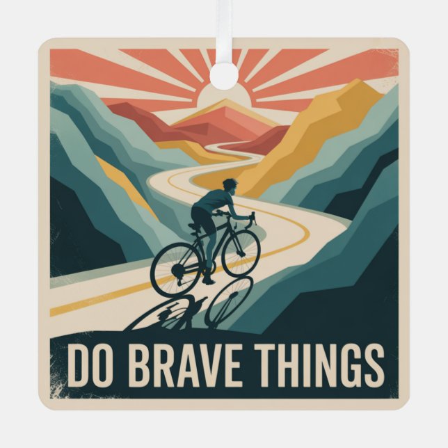 Do Brave Things Metal Tree Decoration (Front)
