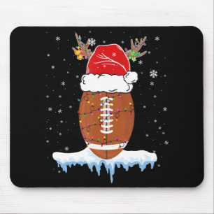 Do Christmas Football Santa Hat Merry Xmas Footbal Mouse Pad