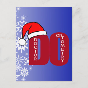 DO CHRISTMAS SANTA DOCTOR OF OPTOMETRY HOLIDAY POSTCARD