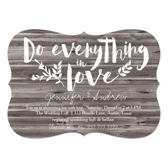 Do Everything in Love Bridal Card