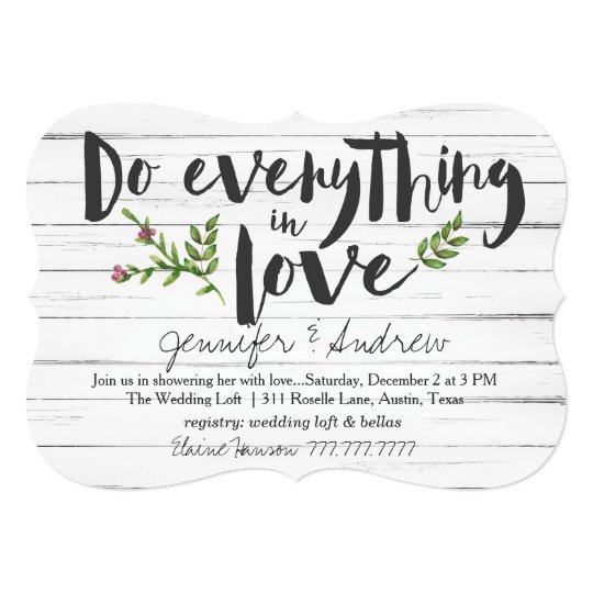 Do Everything in Love Bridal Card