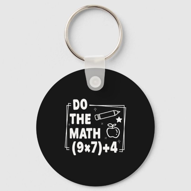 Do Funny Math 67 Meme Pemdas Elementary Key Ring (Front)