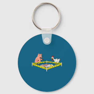 Do Funny Police Line Not Cross Pig Key Ring