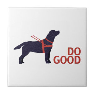 Do Good - Service Dog - Black Lab Tile