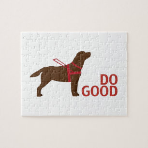 Do Good - Service Dog - Chocolate Lab Jigsaw Puzzle