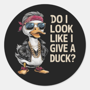 Do i look like i give a duck(1) classic round sticker