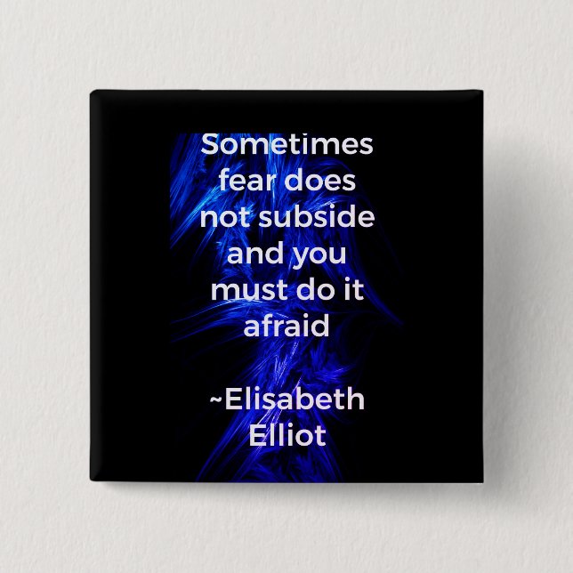 Do It Afraid 15 Cm Square Badge (Front)
