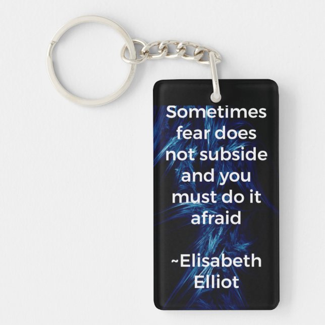 Do It Afraid Quote Key Ring (Front)