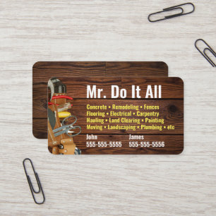 Do It All Handyman Business Card