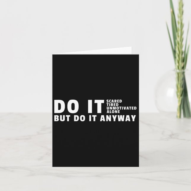 Do It Anyway – Gym Motivation Bodybuilding  Card (Front)