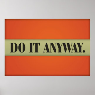DO IT ANYWAY. POSTER