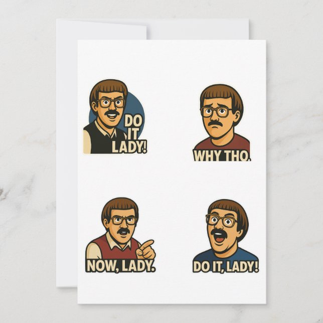 Do It Lady Meme – Funny Retro Quote Design Invitation (Front)