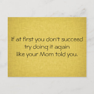 Do it Like Your Mum Told You Postcard