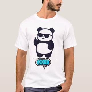 Do It Panda Motivational Chill Vibes T-Shirt
