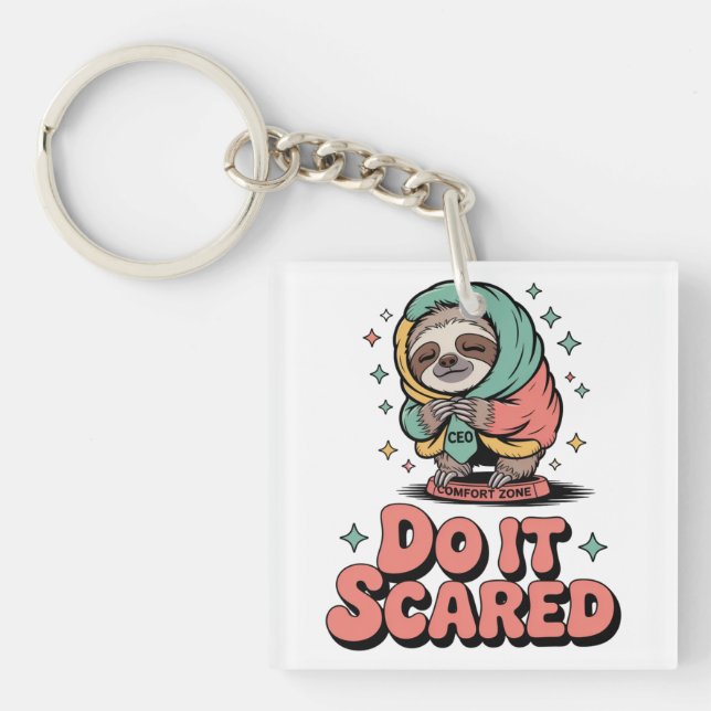 Do It Scared Key Ring (Front)