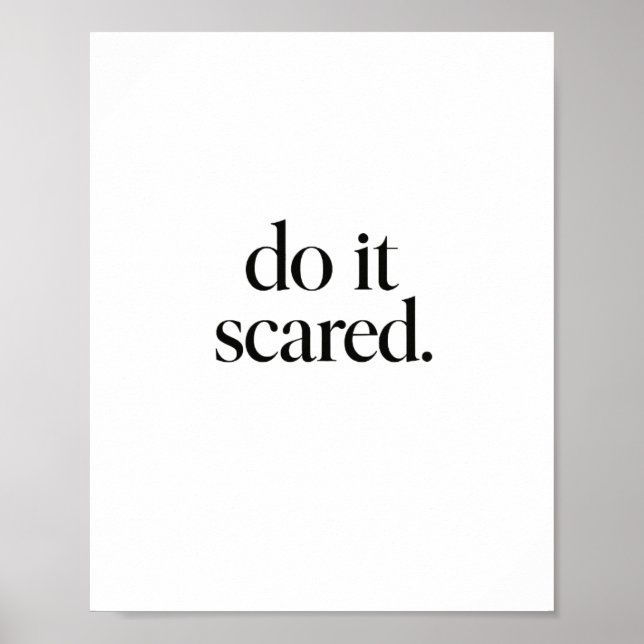 Do It Scared – Minimalist Motivational Poster (Front)