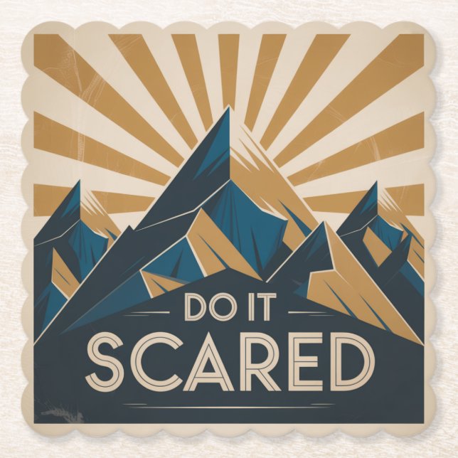 Do It Scared Paper Coaster (Front)