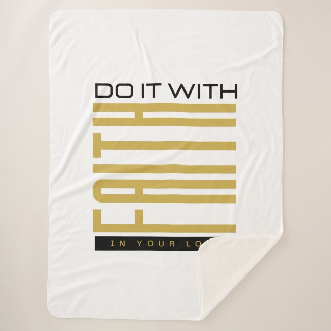 Do It With Faith Biblical Sherpa Blanket (Front)
