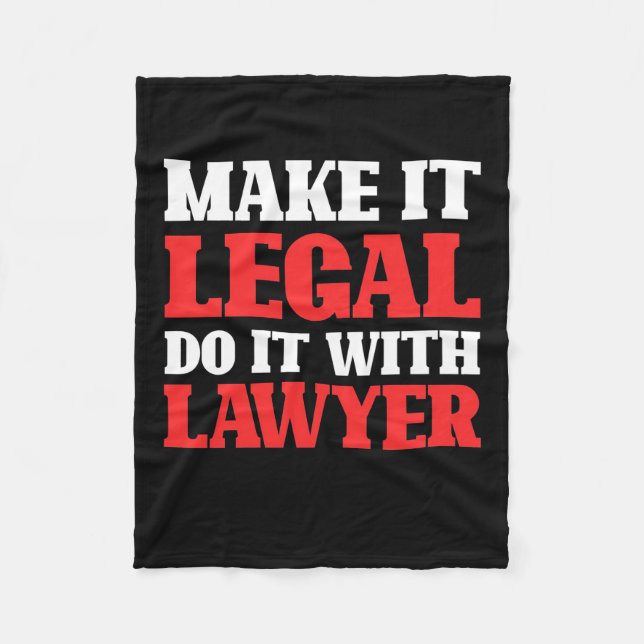 Do It With Lawyer Fleece Blanket (Front)