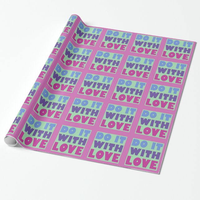 Do It With Love Giftwrap Wrapping Paper (Unrolled)