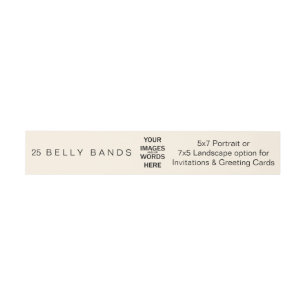 Do It Yourself - 25 Belly Bands for Invitations Invitation Belly Band