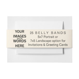 Do It Yourself -25 Belly Bands for Invites & Cards Invitation Belly Band